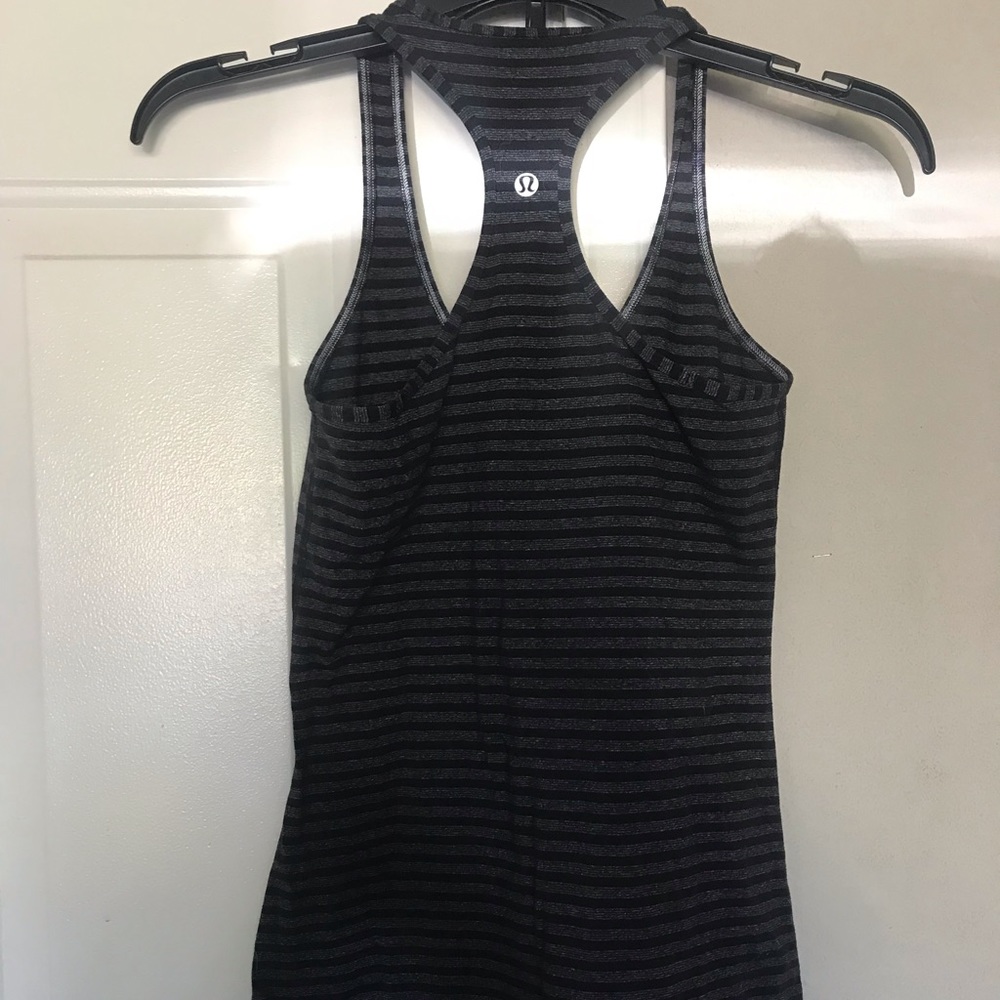 Lululemon Grey/Bull Stripe Cool Racerback